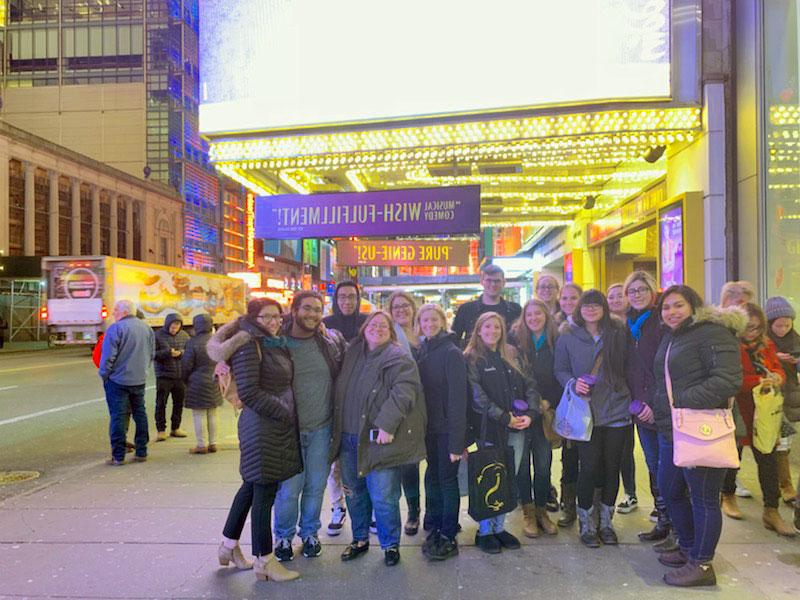 SSS Trio Student trip to NY to see Aladdin